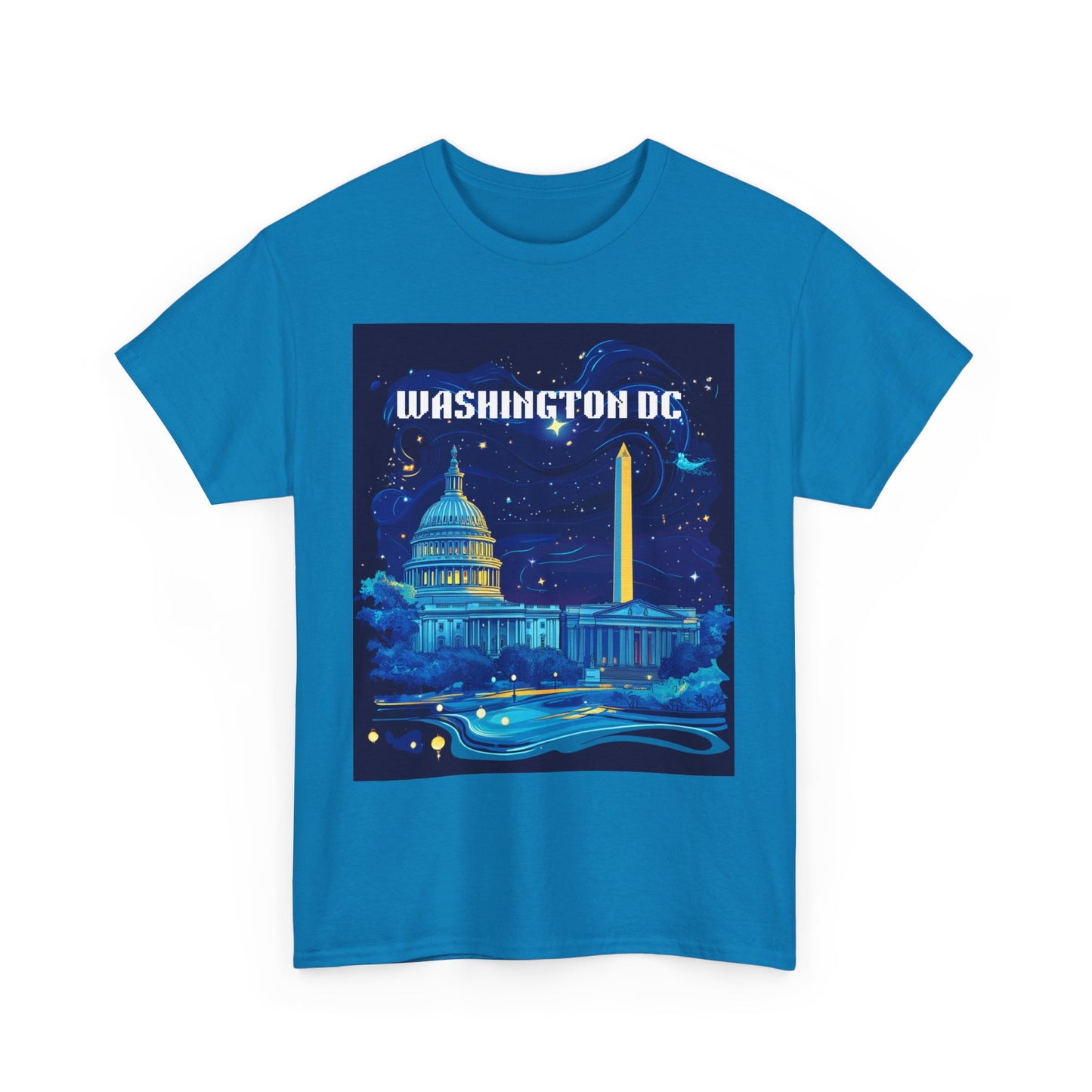 Washington DC Heavy Cotton Tee - Unisex Graphic Tee for Travelers and City Lovers