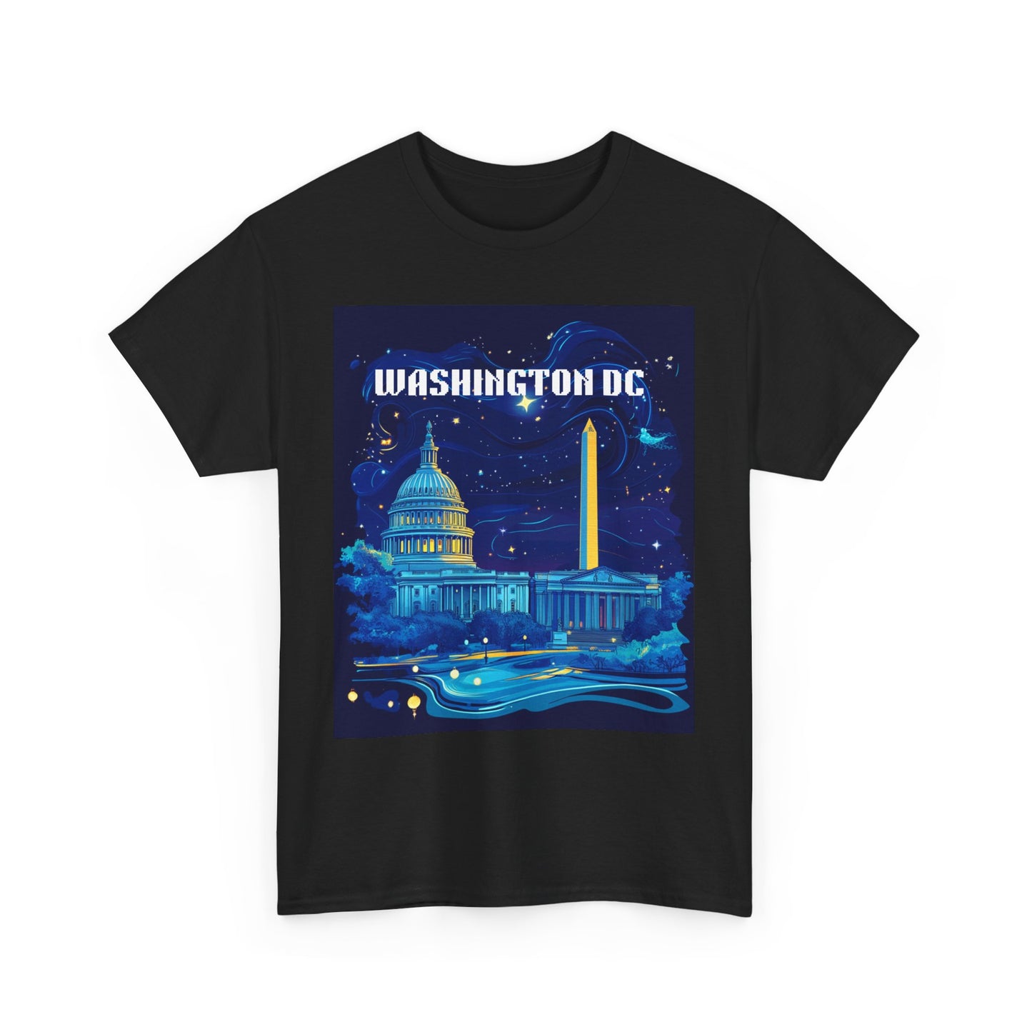 Washington DC Heavy Cotton Tee - Unisex Graphic Tee for Travelers and City Lovers