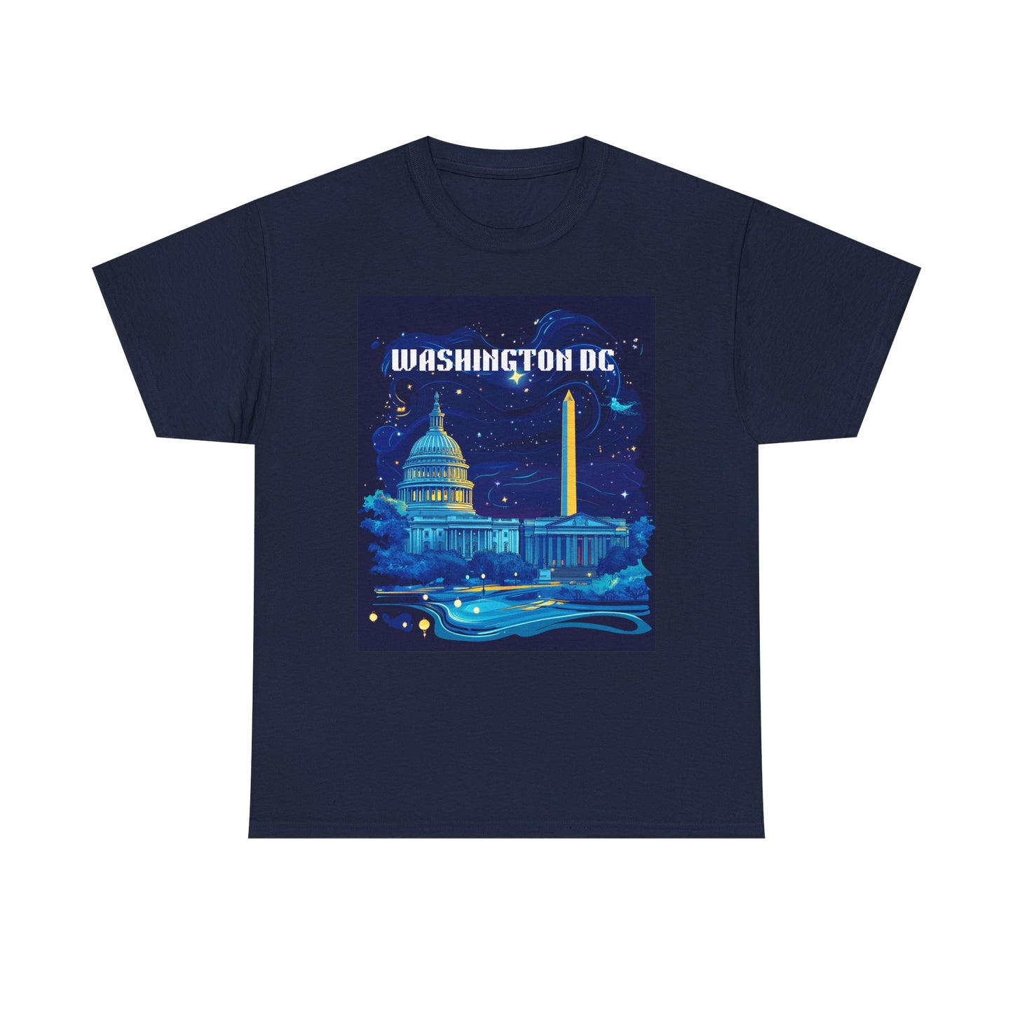 Washington DC Heavy Cotton Tee - Unisex Graphic Tee for Travelers and City Lovers