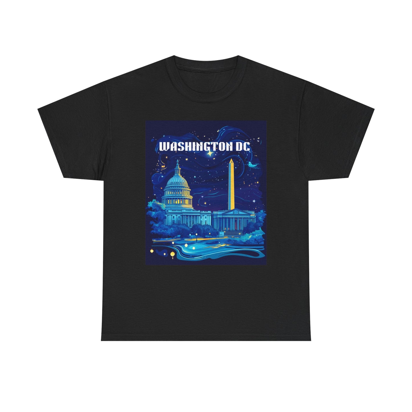 Washington DC Heavy Cotton Tee - Unisex Graphic Tee for Travelers and City Lovers