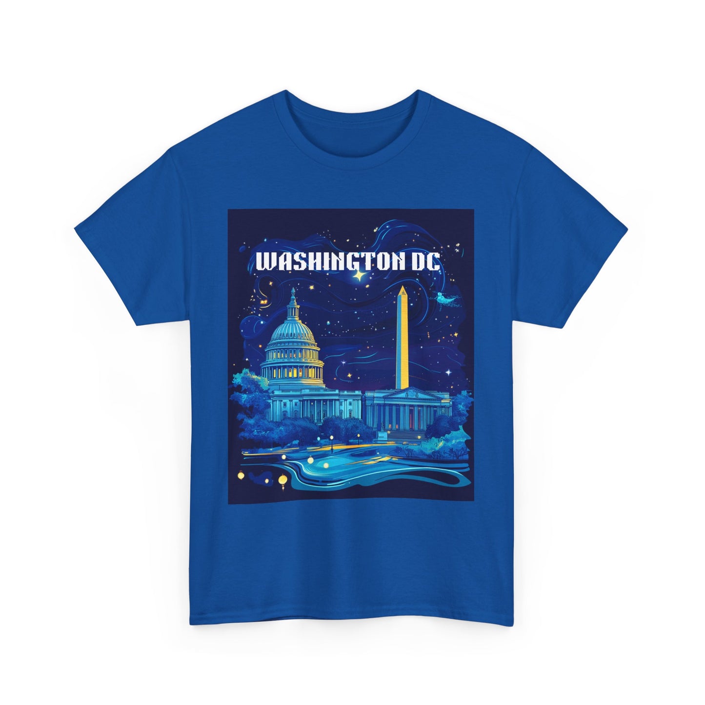Washington DC Heavy Cotton Tee - Unisex Graphic Tee for Travelers and City Lovers
