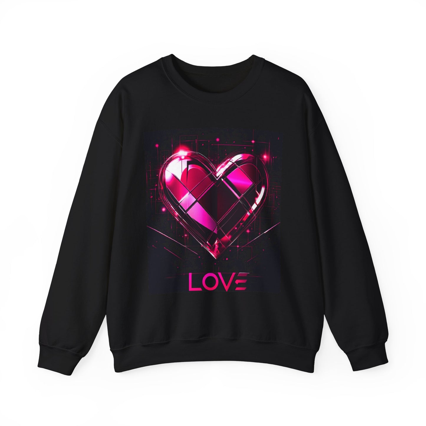 Love Heart Unisex Crewneck Sweatshirt - Cozy Valentine's Gift