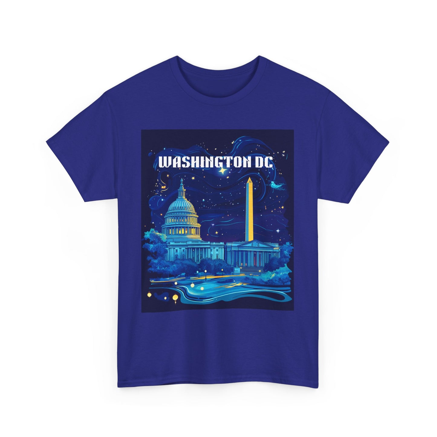 Washington DC Heavy Cotton Tee - Unisex Graphic Tee for Travelers and City Lovers