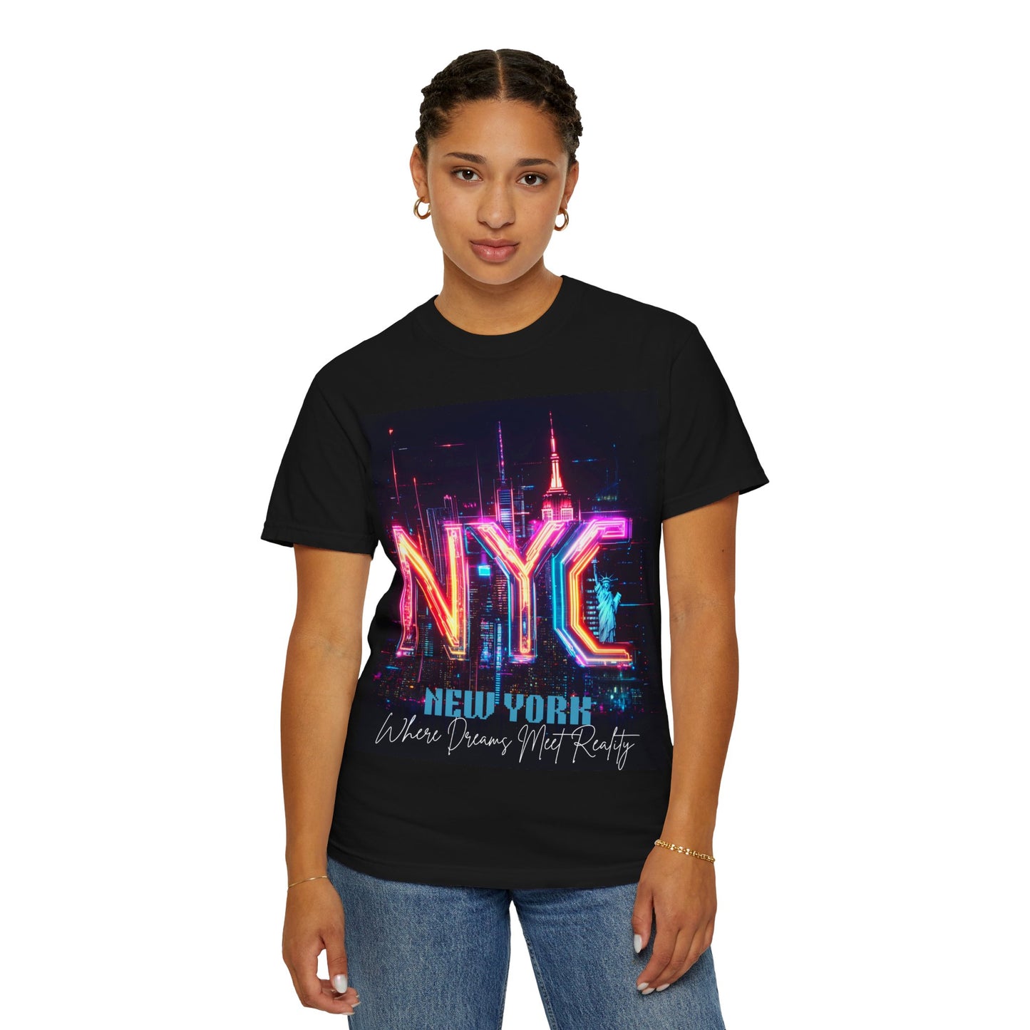 NYC Neon Graphic Unisex T-Shirt - Where Dreams Meet Reality
