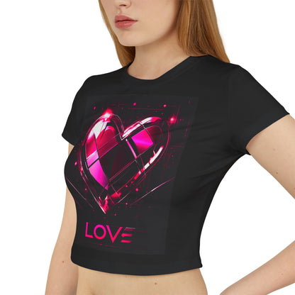 Love Heart Women's Baby Tee - Trendy & Stylish Graphic Top