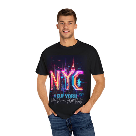 NYC Neon Graphic Unisex T-Shirt - Where Dreams Meet Reality